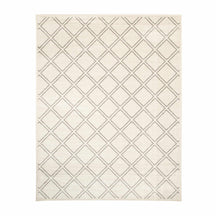 Hanleigh Modern Geometric Diamond Lattice Indoor Area Rug - Ivory