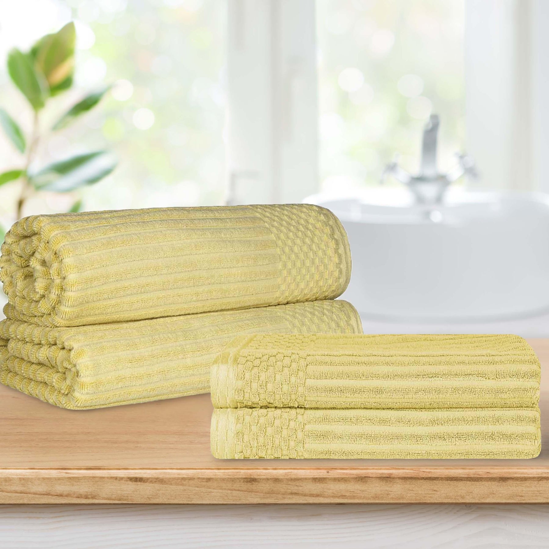 Superior Soho 6 Piece Cotton Towel Set Golden Mist