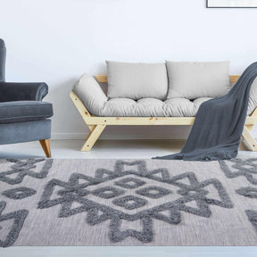 Bohemian Wool Geometric Medallion Fringe Indoor Area or Runner Rug - Rugs by Superior - Superior 