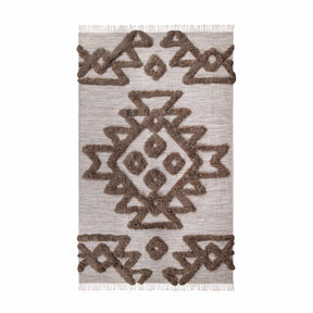 Bohemian Wool Geometric Medallion Fringe Indoor Area or Runner Rug - Rugs by Superior - Superior 