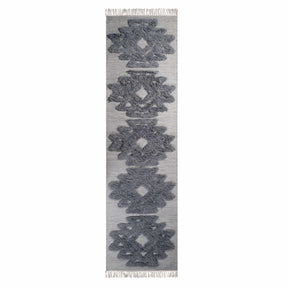 Bohemian Wool Geometric Medallion Fringe Indoor Area or Runner Rug - Rugs by Superior - Superior 