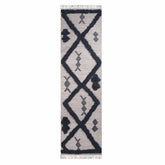 Southwestern Wool Abstract Line Geometric Fringe Area or Runner Rug - Rugs by Superior - Superior 