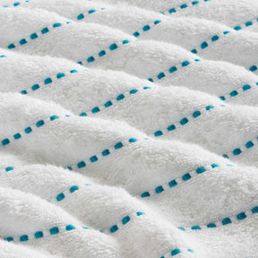 Organic Cotton Wave Plush Striped Assorted 16 Piece Towel Set - Towel Set by Superior - Superior 