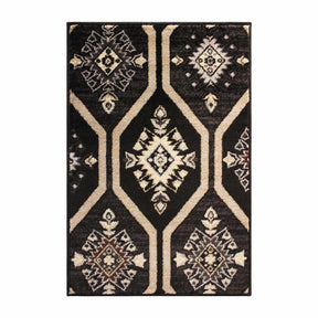 Aurora Hexagon Medallion Geometric Area Rug or Runner - Rugs by Superior