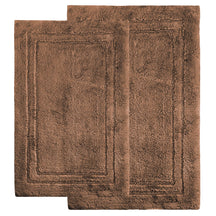 Non-Slip Absorbent Assorted Solid 2 Piece Bath Rug Set - Chocolate