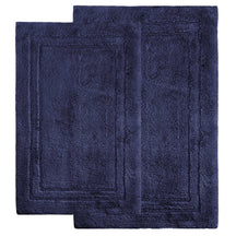 Non-Slip Absorbent Assorted Solid 2 Piece Bath Rug Set - NavyBlue