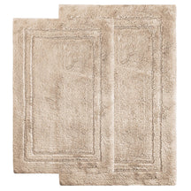 Non-Slip Absorbent Assorted Solid 2 Piece Bath Rug Set - Stone