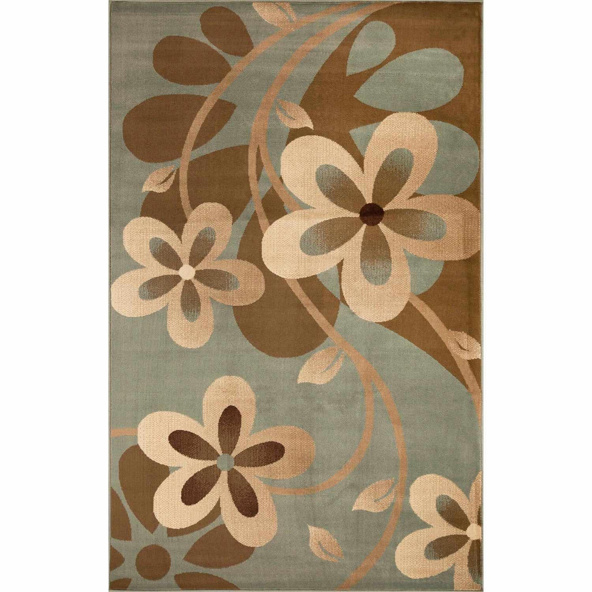 Rosette Geometric Medallion Indoor Area Rugs or Runner Rug - Slate