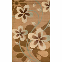 Rosette Geometric Medallion Indoor Area Rugs or Runner Rug - Taupe