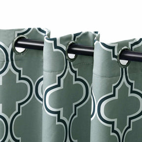 Bohemian Trellis Printed Eclectic Blackout Grommet Curtain Panel Set - Blackout Curtains by Superior