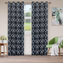 Bohemian Trellis Printed Eclectic Blackout Grommet Curtain Panel Set - Blackout Curtains by Superior