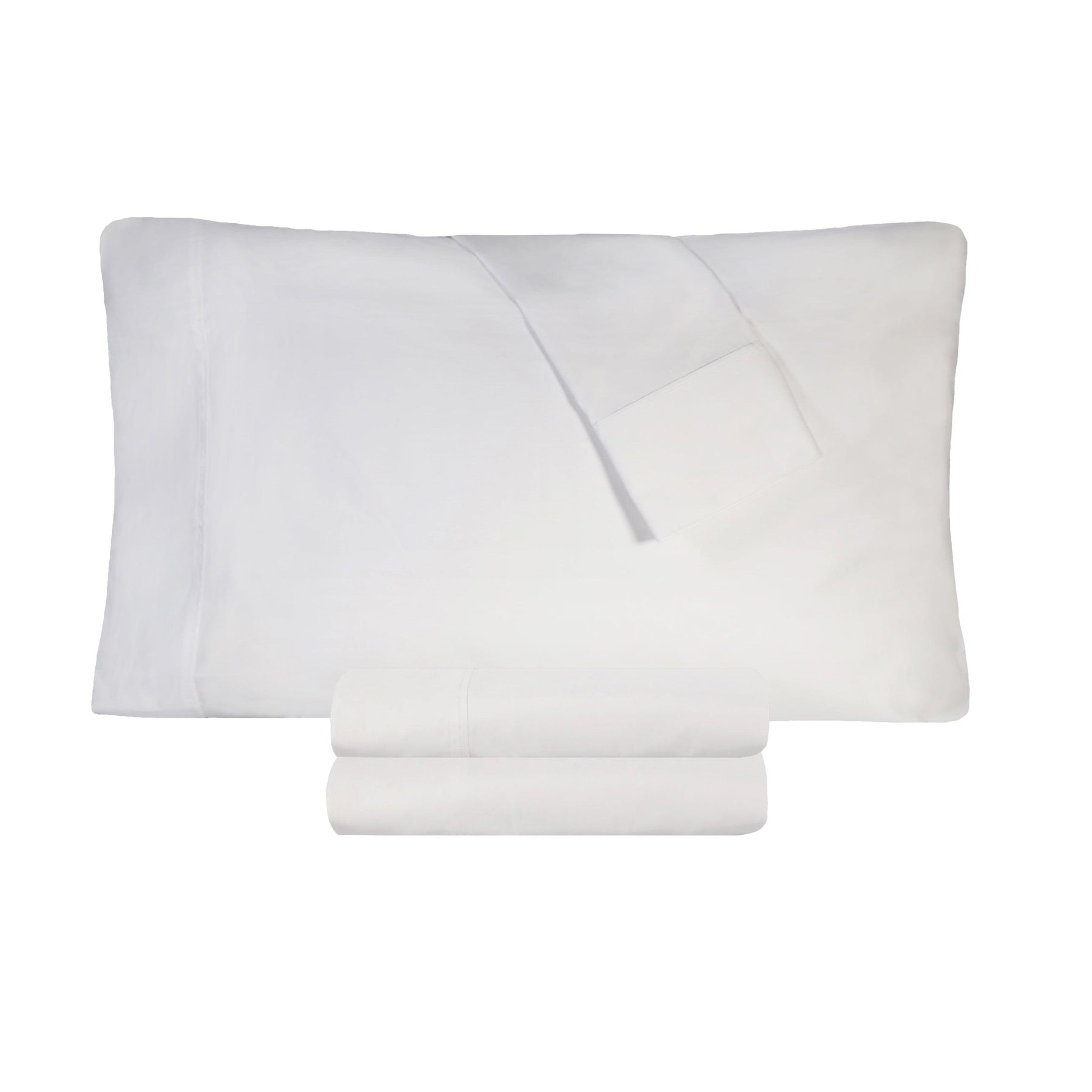 Cotton Percale 300 Thread Count Solid 2 Piece Pillowcase Set - Pillowcases by Superior