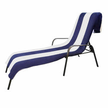 Cotton Standard Size Cabana Stripe Chaise Lounge Chair Cover - Beach Towel by Superior