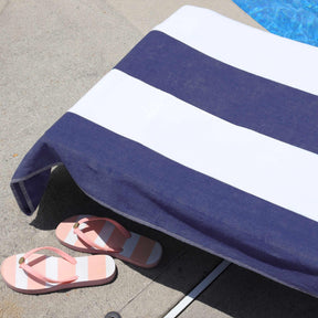 Cotton Standard Size Cabana Stripe Chaise Lounge Chair Cover - Beach Towel by Superior