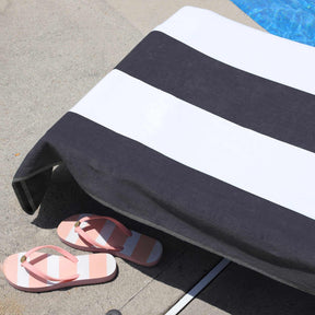 Cotton Standard Size Cabana Stripe Chaise Lounge Chair Cover - Beach Towel by Superior