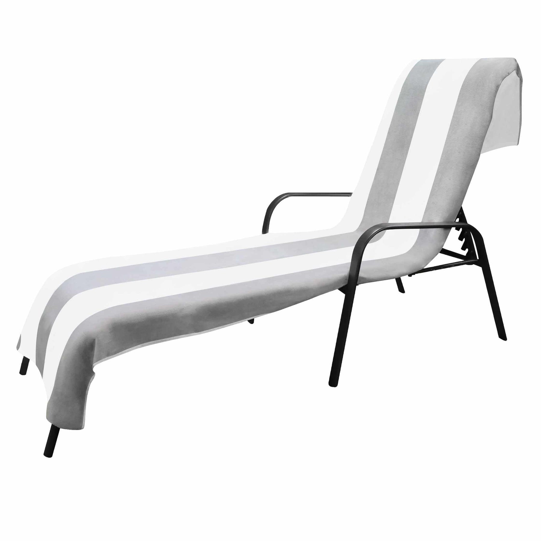 Cotton Standard Size Cabana Stripe Chaise Lounge Chair Cover - Beach Towel by Superior