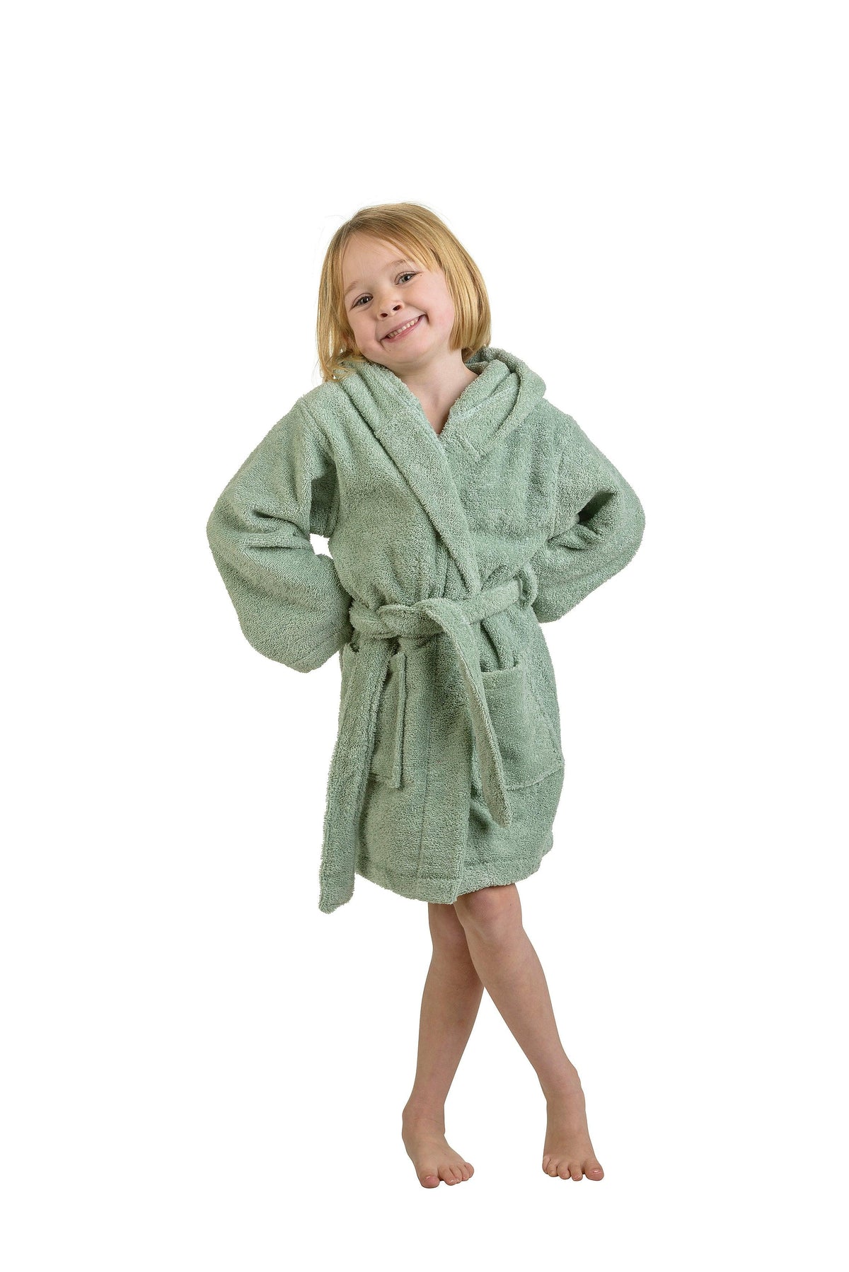 Cotton Terry Bath Robe Boys Girls Kids Unisex Hooded Bathrobe - Kids Bath Robe by Superior