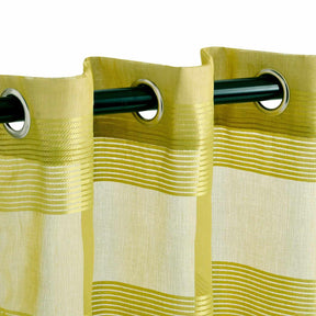 Dalisto Braided Rope Textured Grommet Sheer Curtain Set of 2 - Sheer Curtains by Superior