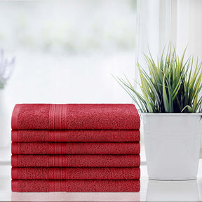 Eco-Friendly Ring Spun Cotton 6 Piece Hand Towel Set - Hand Towel Set by Superior