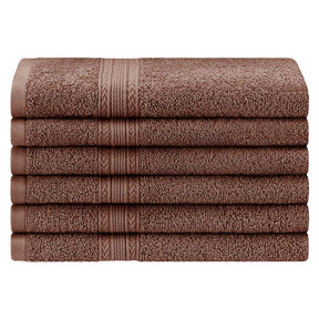 Eco-Friendly Ring Spun Cotton 6 Piece Hand Towel Set - Hand Towel Set by Superior