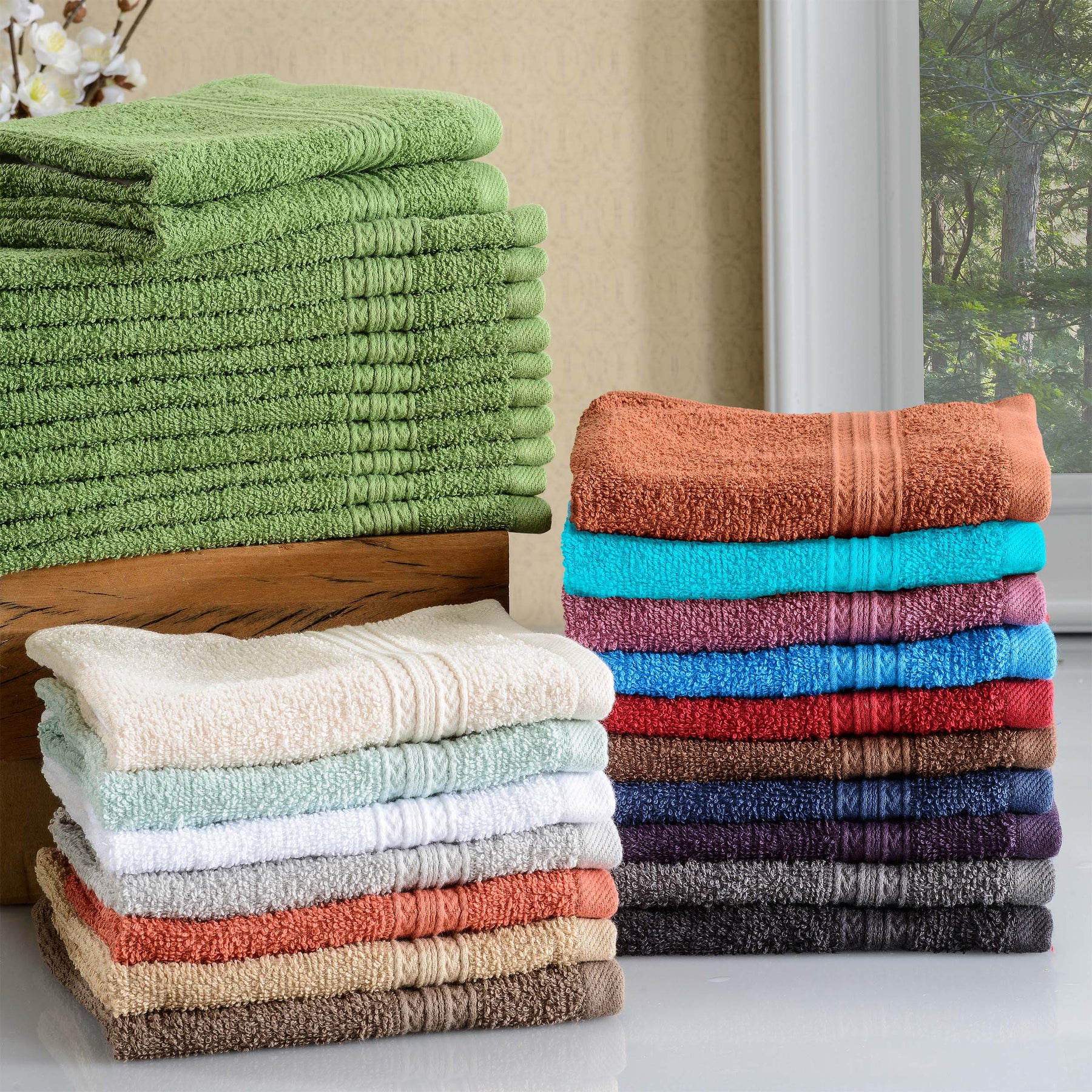 Eco-Friendly Ring Spun Cotton Towel Set Collection - Towel Set by Superior