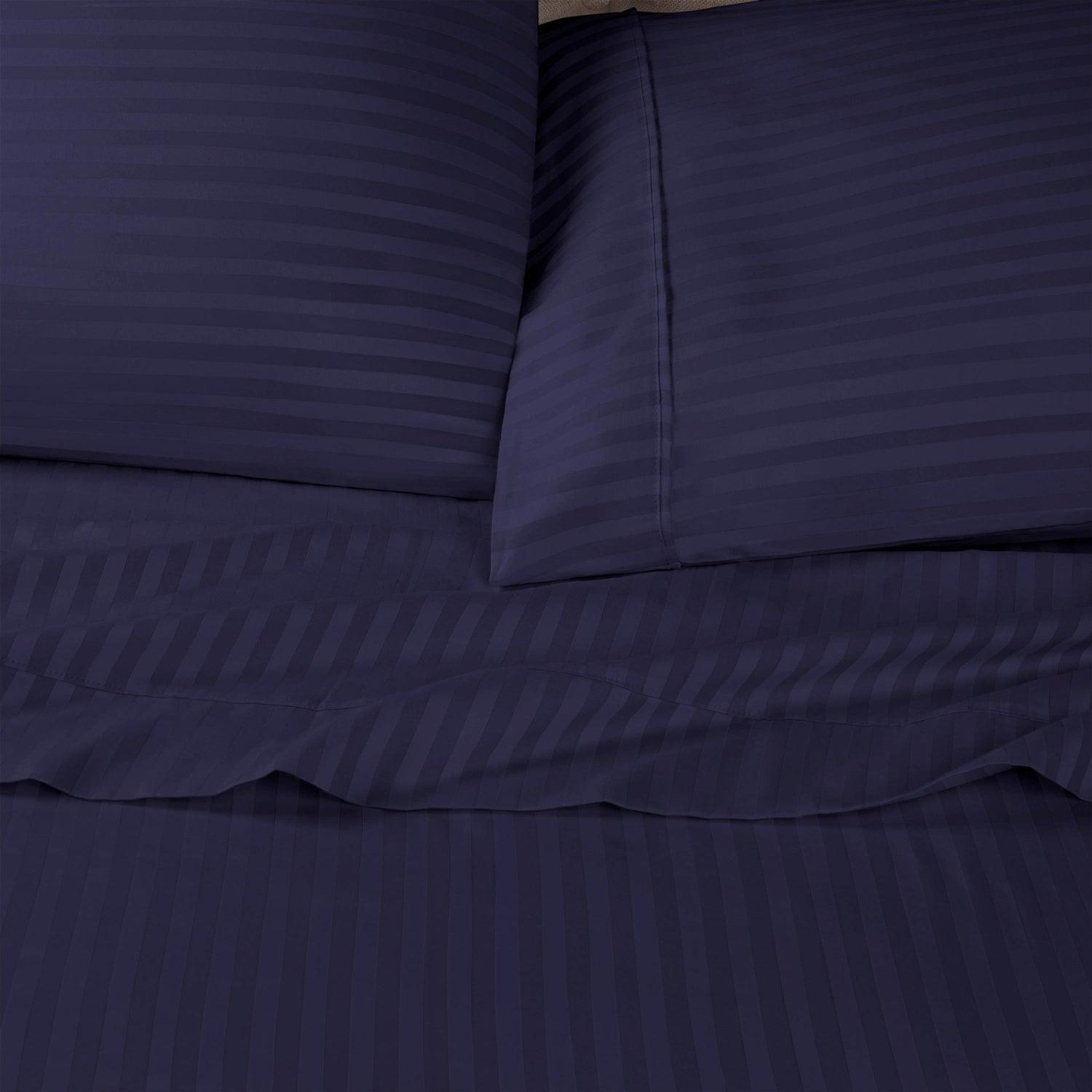 Egyptian Cotton 600 Thread Count Striped Pillowcase Set - Pillowcases by Superior