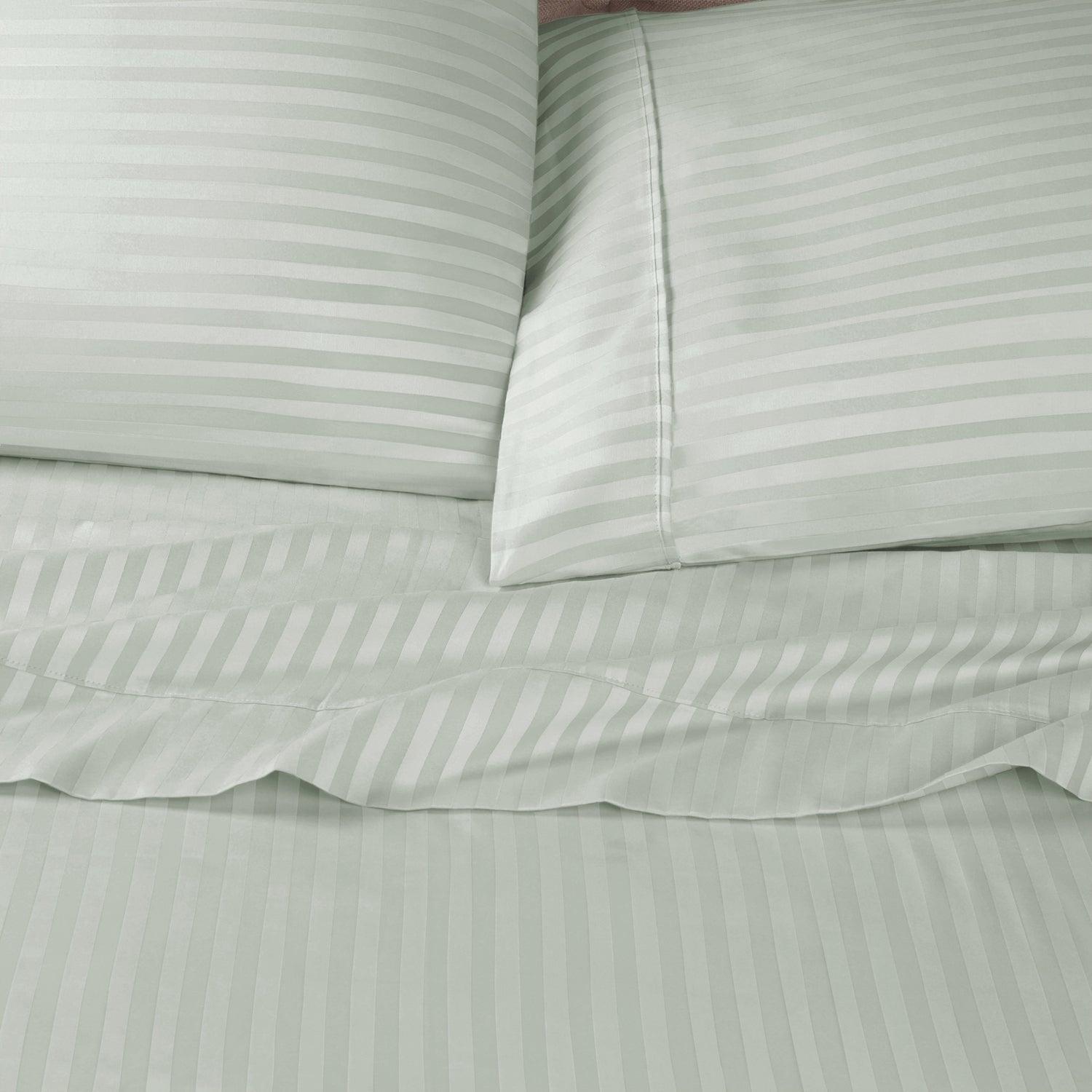 Egyptian Cotton 600 Thread Count Striped Pillowcase Set - Pillowcases by Superior