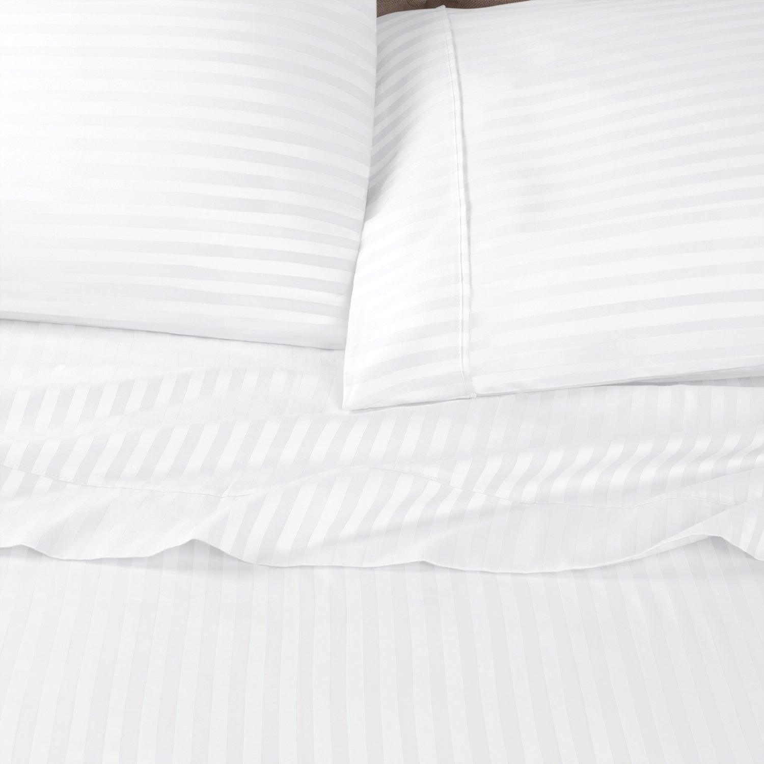 Egyptian Cotton 600 Thread Count Striped Pillowcase Set - Pillowcases by Superior