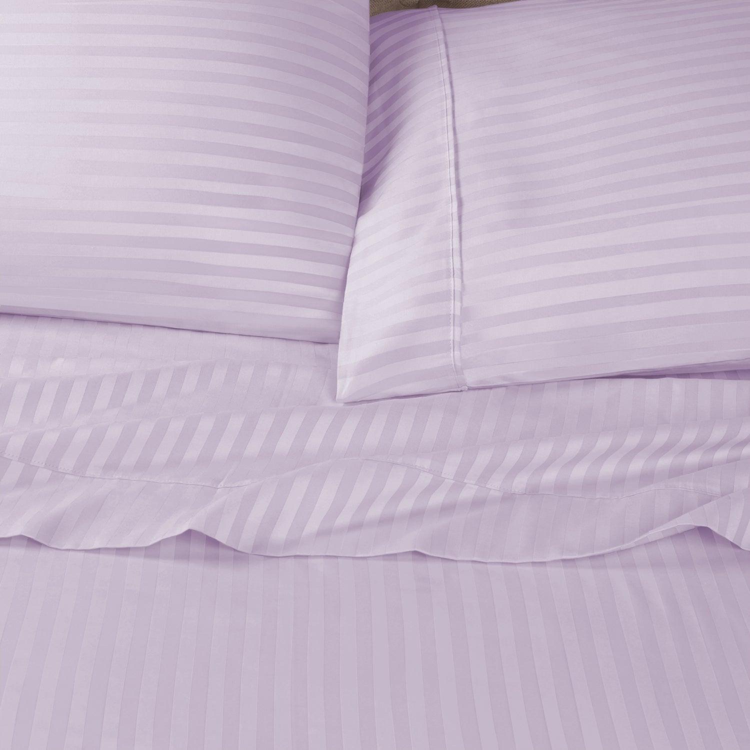 Egyptian Cotton 600 Thread Count Striped Pillowcase Set - Pillowcases by Superior