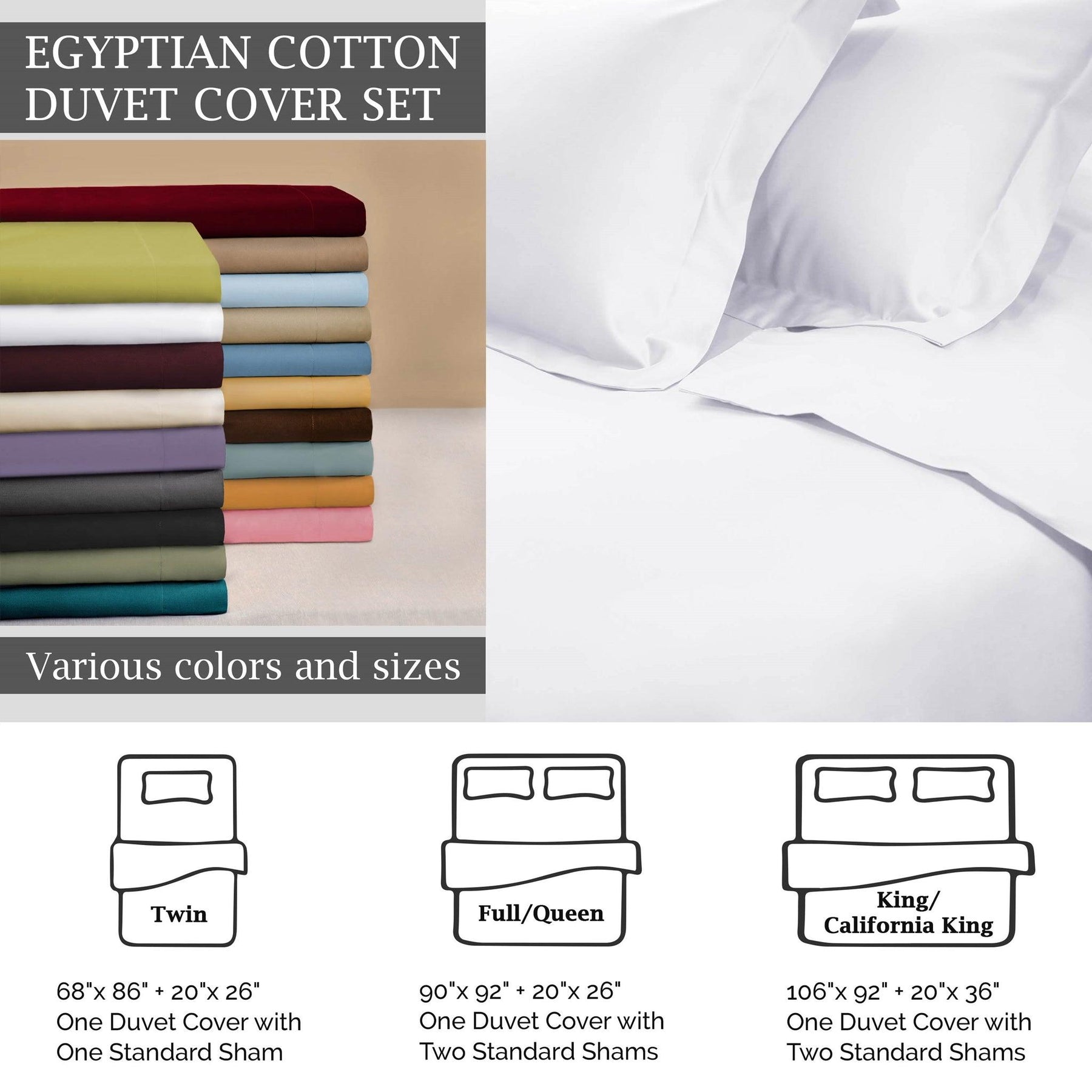 Egyptian Cotton 650 Thread Count Modern Solid Duvet Cover Set - Duvet Cover Set by Superior