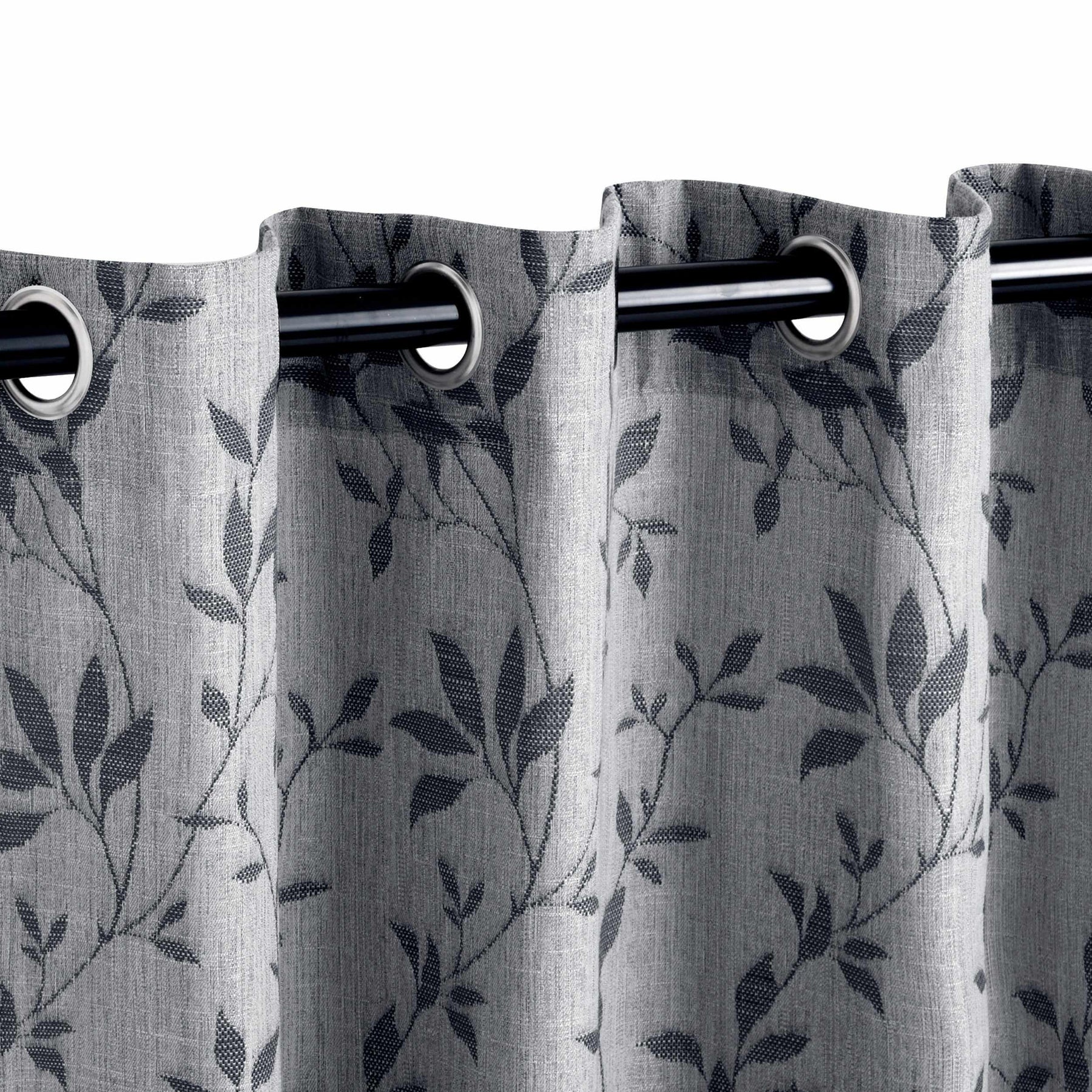 Ghera Jacquard Curtain Panel Set with Grommet Top Header - Semi Sheer Curtains by Superior