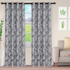 Ghera Jacquard Curtain Panel Set with Grommet Top Header - Semi Sheer Curtains by Superior