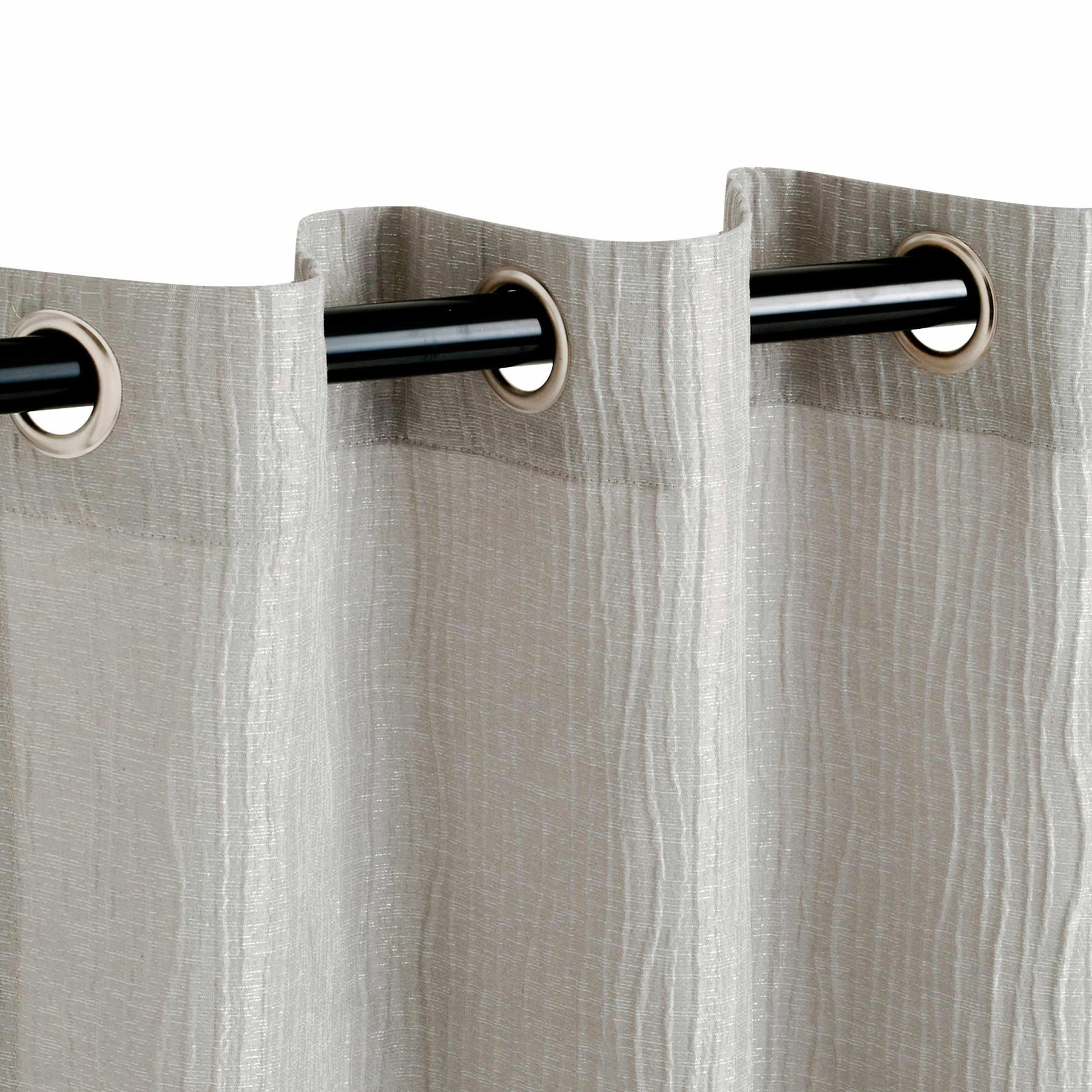 Metallic Cascade Jacquard Textured Solid Curtain Panel Set - Blackout Curtains by Superior