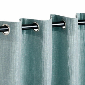 Metallic Cascade Jacquard Textured Solid Curtain Panel Set - Blackout Curtains by Superior