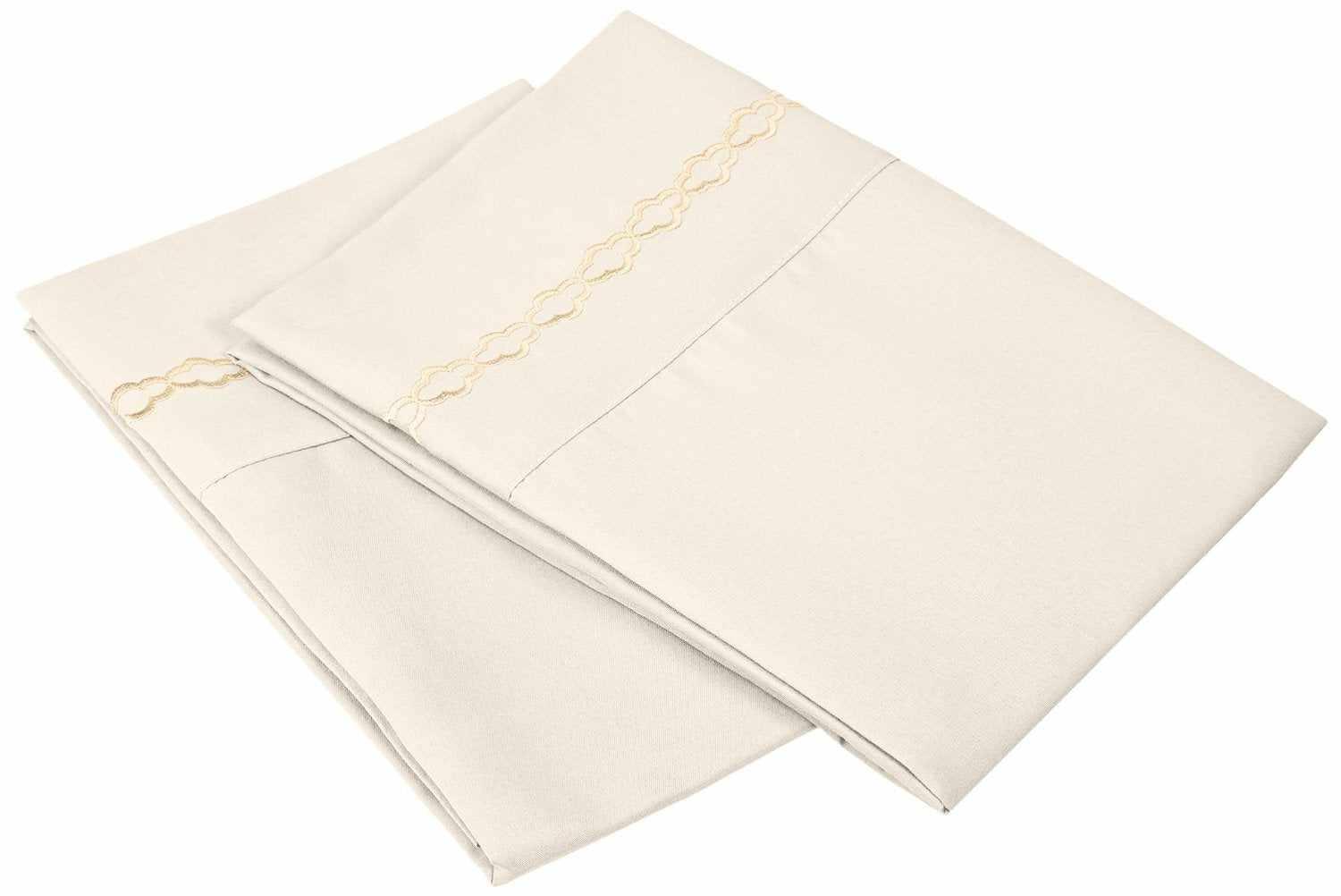 Embroidered Moroccan Trellis Wrinkle Resistant 2-Piece Pillowcase Set - by Superior - Superior 