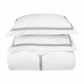 Miller Embroidered Border Cotton Duvet Cover Set - by Superior