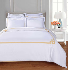 Miller Embroidered Border Cotton Duvet Cover Set - by Superior