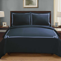 Miller Embroidered Border Cotton Duvet Cover Set - by Superior