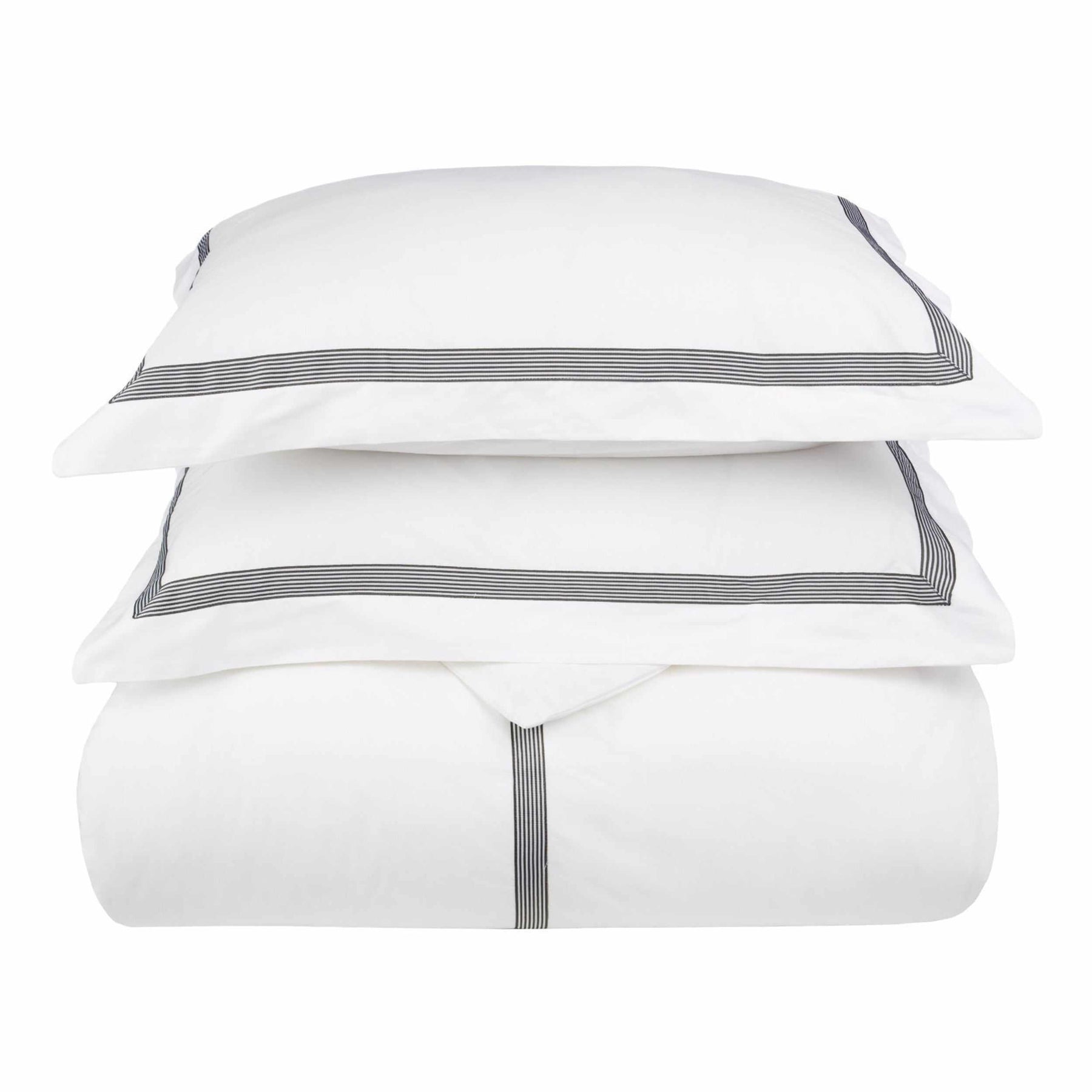 Miller Embroidered Border Cotton Duvet Cover Set - by Superior