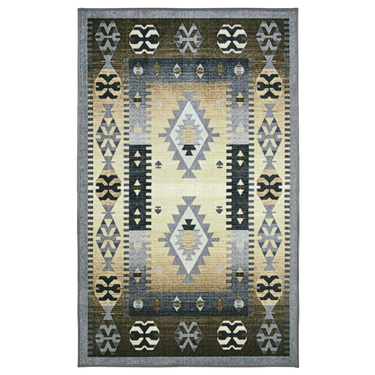 Motega Tribal Southwestern Traditional Geometric Ikat Indoor Area Rug - Rugs by Superior