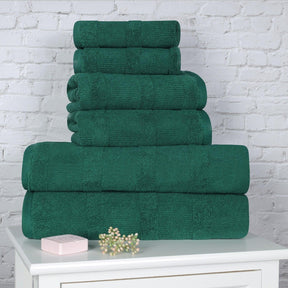 Roma Cotton Ribbed Textured Soft Absorbent 6 Piece Assorted Towel Set - Towel Set by Superior - Superior 