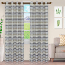 Scalene Jacquard Trellis Grommet Semi-Sheer Curtain Panel Set - Semi Sheer Curtains by Superior