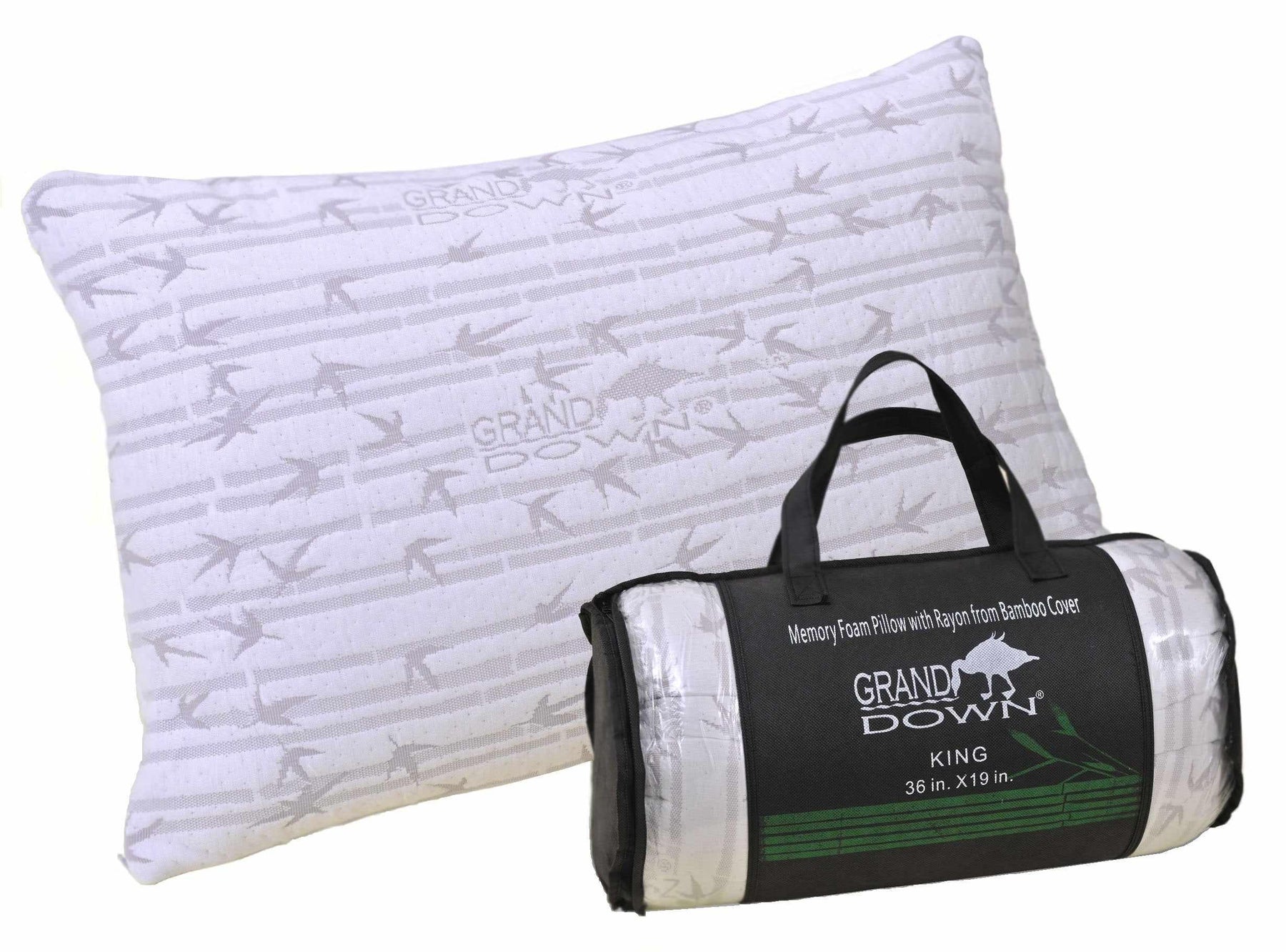 Shredded Memory Foam Pillow with Removable Rayon from Bamboo Cover - Pillows by Superior