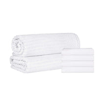 Soho Cotton Ribbed Textured Absorbent Hand Towel and Bath Sheet Set - Towel Set by Superior