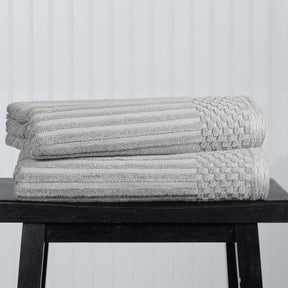 Soho Cotton Ribbed Textured Ultra-Absorbent 2 Piece Bath Towel Set - Bath Towel by Superior