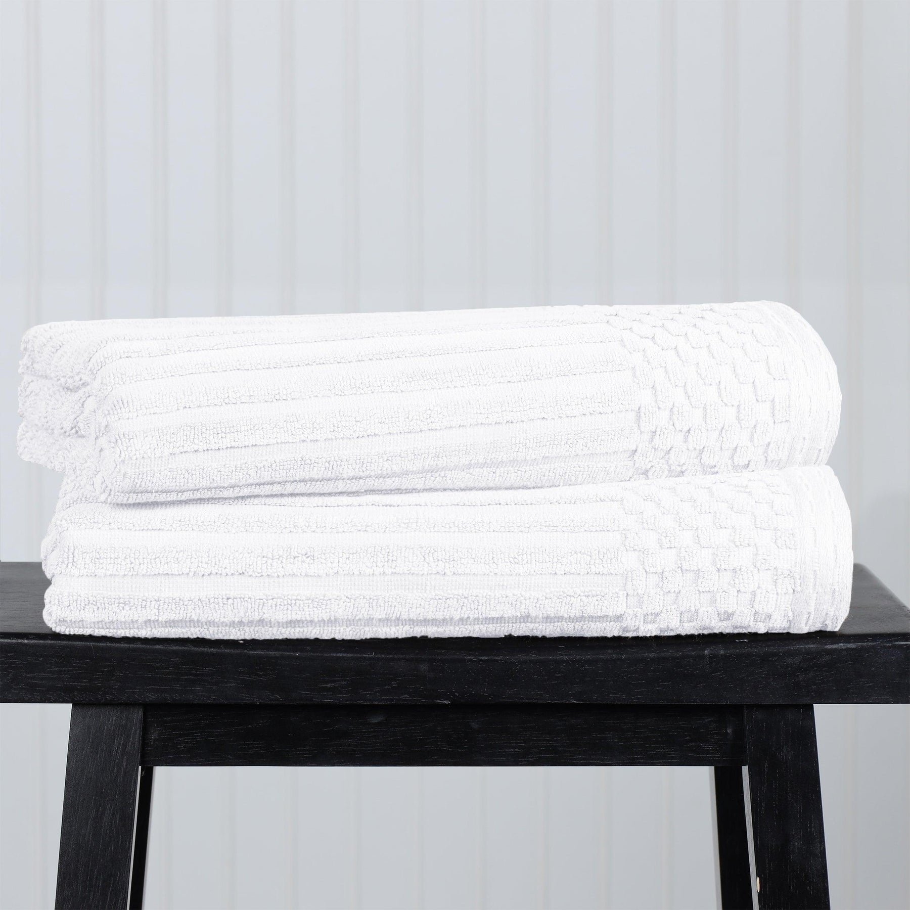 Soho Cotton Ribbed Textured Ultra-Absorbent 2 Piece Bath Towel Set - Bath Towel by Superior