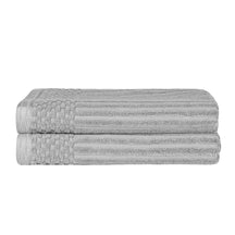 Soho Cotton Ribbed Textured Ultra-Absorbent 2 Piece Bath Towel Set - Bath Towel by Superior