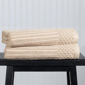 Soho Cotton Ribbed Textured Ultra-Absorbent 2 Piece Bath Towel Set - Bath Towel by Superior