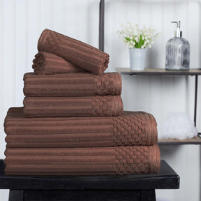 Soho Cotton Ribbed Textured Ultra Absorbent 6 Piece Towel Set - Towel Set by Superior