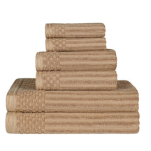 Soho Cotton Ribbed Textured Ultra Absorbent 6 Piece Towel Set - Towel Set by Superior